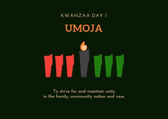 KWANZAA DAY 1
