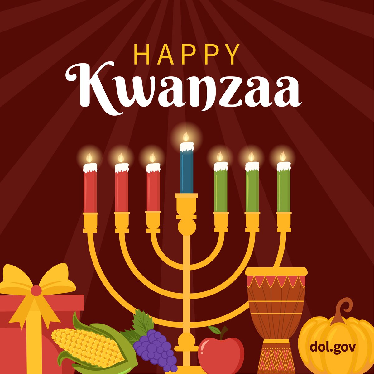 Happy Kwanzaa! May this joyful season bring peace, community spirit and purpose to you all.
