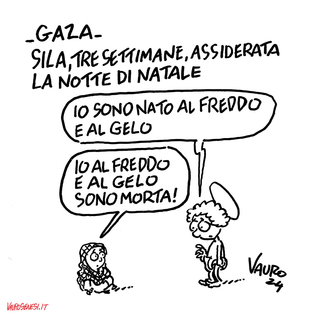 Sila, tre settimane... 
Vauro #26dicembre #Gaza