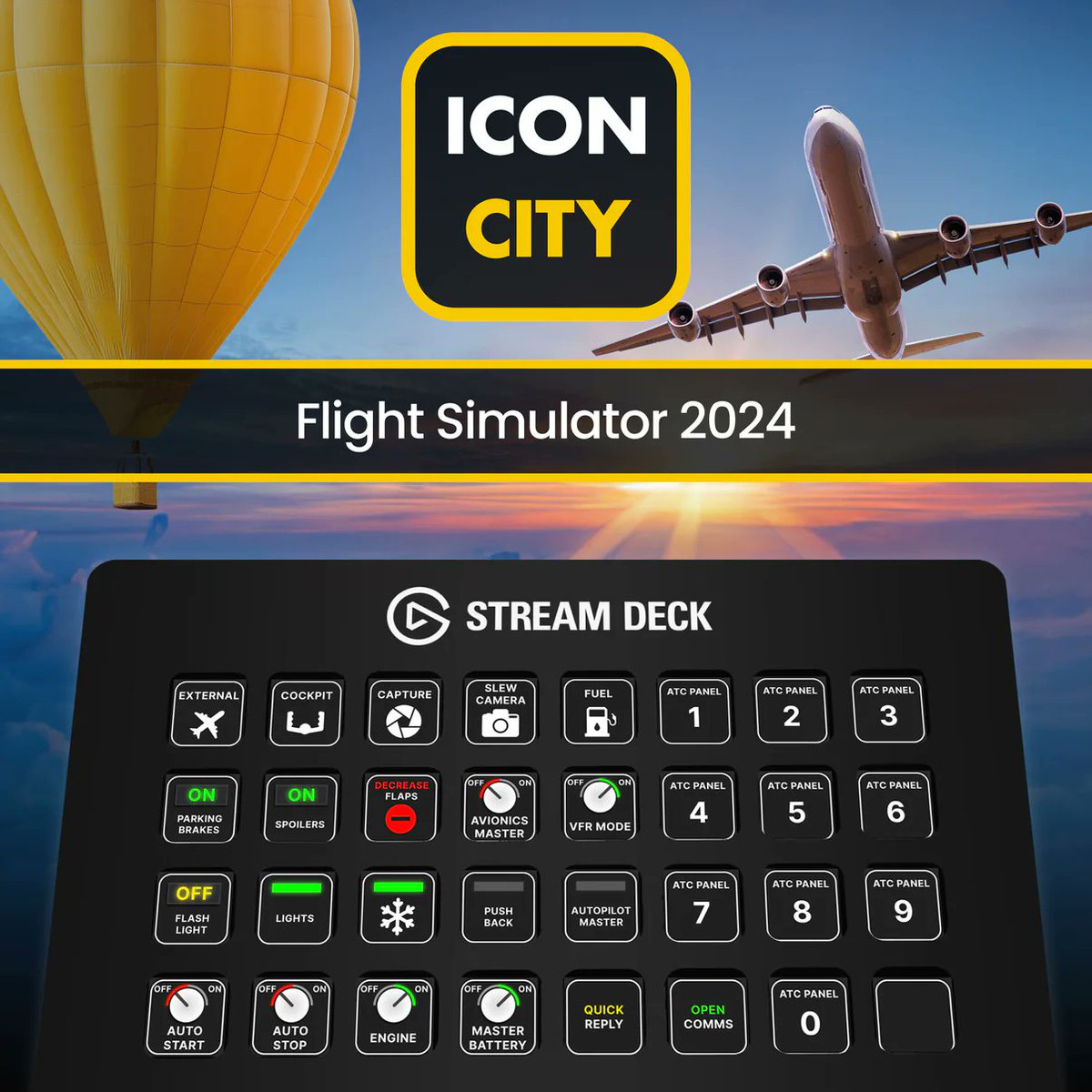 iconcitycom's tweet image. Calling all Flight Simulator 24 folks - We have you covered with over 1000 icons &amp;amp; 2 Profiles for 15 &amp;amp; 32 key Elgato Stream Decks. It's never been easier to get set up and get going. #msfs24 #icons #flightsim #iconcity #elgato #streamdeck

iconcity.com/products/fligh…