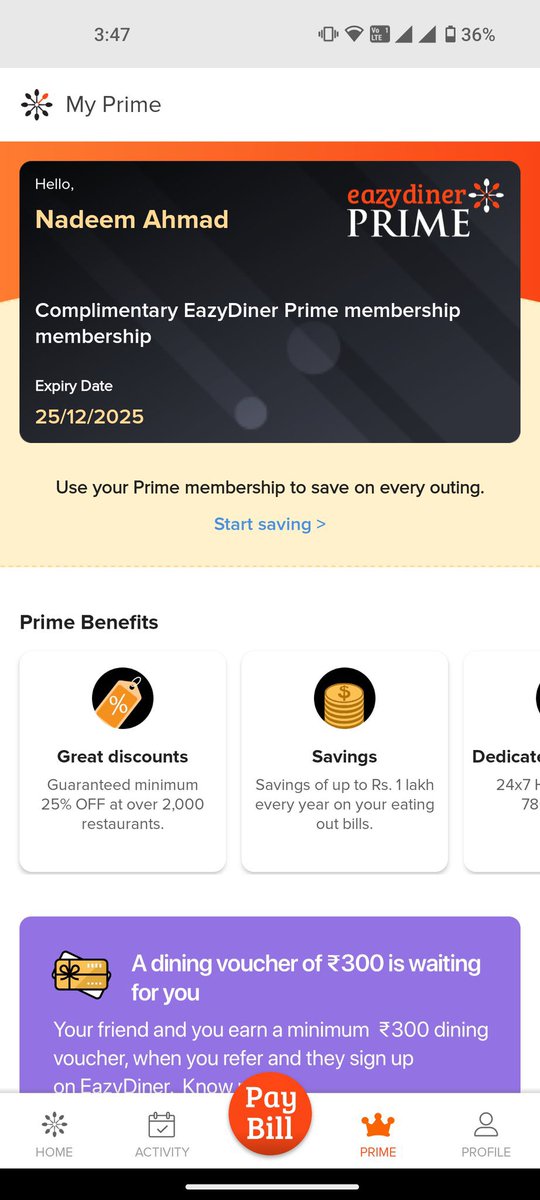 imodolp's tweet photo. 🔥#LOOT : Easydiner Prime 1 Year Membership for Rs 2 is available for Amex Card holders. Cards confirmed Amex Plat Travel. 
Use it before its gone. #ccgeeks #easydiner #amex 

🔥PS: Use a fresh number without prime membership. Use Amex to pay. Add on Cards also working. 

https://t.co/KZuzaWGEe4