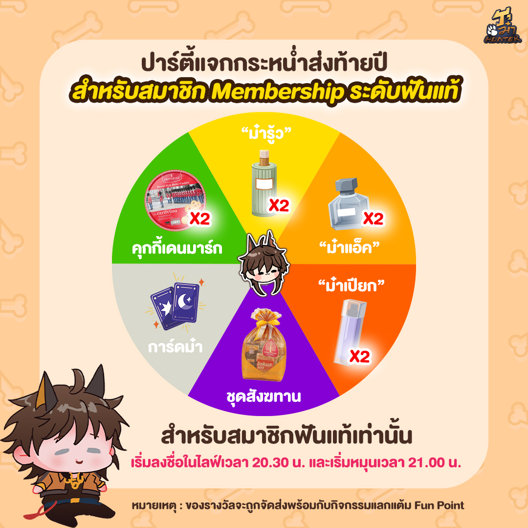Hunter_Vtory's tweet photo. 🐶【Membership】🐶
ปาร์ตี้วงล้อสุ่ม Battle Royal ยังไม่จบ! วันนี้มาต่อกันในเมมเบอร์ชิพ! บอกเลยว่าหมุนกันกระจาย แจกกระจาย อย่าลืมเข้ามาในไลฟ์เพื่อลงทะเบียนตามเวลานะครับ 🤎

📡 Live : 20.00 น.

มีความสุขสิ้นปีด้วยกันนะ! : https://t.co/9YfdPXlaTc

#ม๋าฮันเต้อ #Vtuber #VtuberTH https://t.co/zIX8wwLhTI