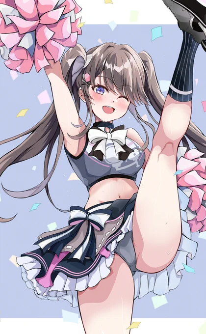 お待たせして申し訳ないです!skeb納品いたしました。 ラブライブ !蓮ノ空で藤島慈さんのチア衣装です! 