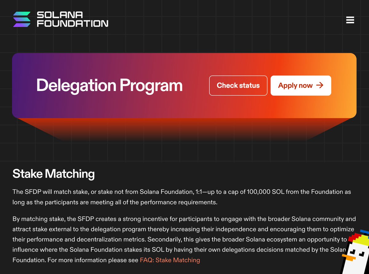 Did You Noot? 🐧

Did you know, @Solanafdn matches $SOL stake?

Every $SOL staked to our Pesky Penguin Validator qualifies for a 1:1 match from the Foundation.

Join us and 2x your impact! 💙💛❤️