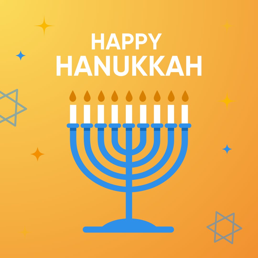 otgrides's tweet image. Happy Hanukkah! Wishing everyone a season filled with light, love, and joy. May the Festival of Lights bring warmth and happiness to all who celebrate. 🌟
