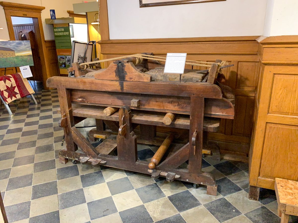 TheHikingCEO's tweet image. Next time you wanna complain about ironing a shirt, remember you could be using a Mennonite Mangle instead. You might even have to walk to a neighbor&apos;s house to use one. The first Mennonite Mangle I saw was in the Gauge County Museum in Beatrice, Nebraska.

#laundryproblems