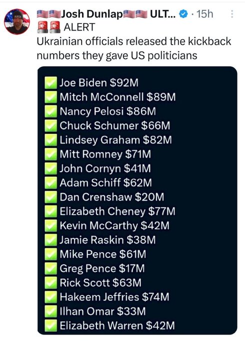 STUARTTURLEY16's tweet photo. @Chicago1Ray He was corrupt, and it appears he may have been on the receiving side of corrupt funds coming back from Ukraine. I am sure Pam Bondi is aware. https://t.co/MsQmCKjaVP