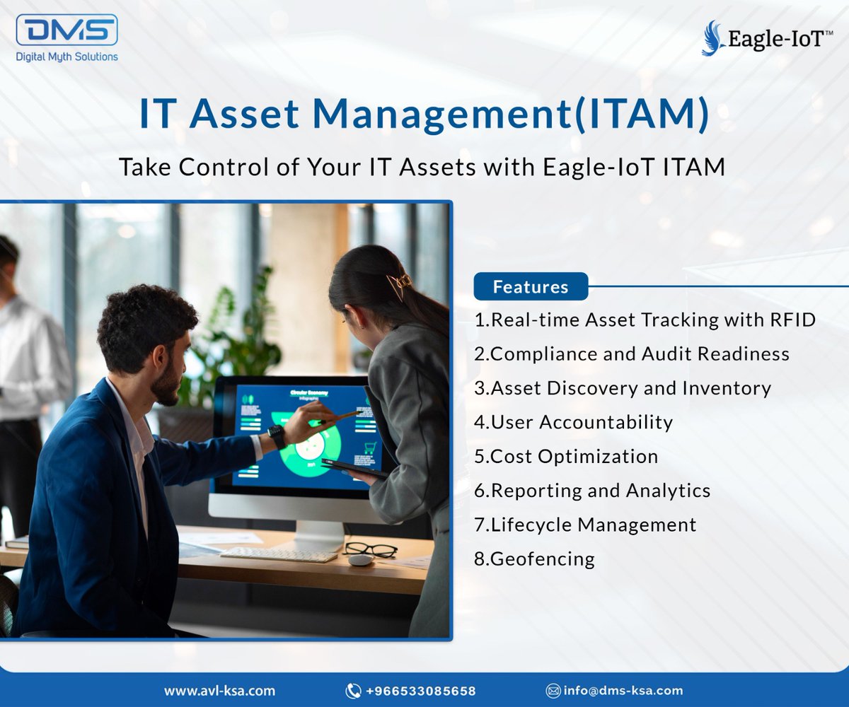 Eagle_IoT's tweet image. Eagle-IoT offers real-time tracking for your IT assets, both indoors and outdoors. Receive instant alerts for asset check-out, check-in, and misplaced items. Our asset audit and search features provide complete visibility and control.  

avl-ksa.com/en/it-asset-ma…

#ITAssetTracking