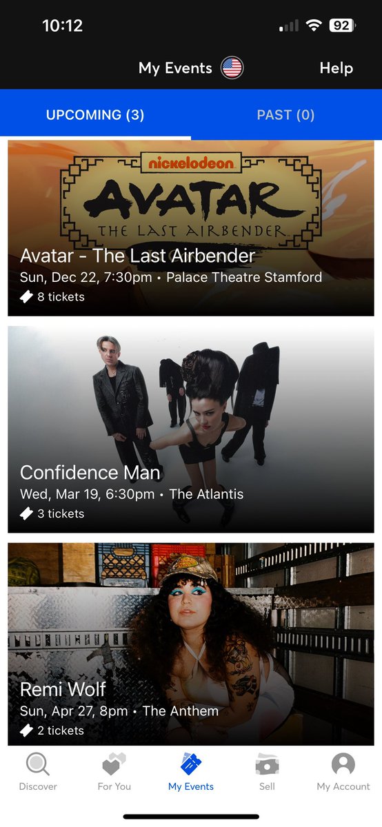 Now that I gave my brother his Christmas gift look how incredible my Ticketmaster lineup was a couple days ago 🤗