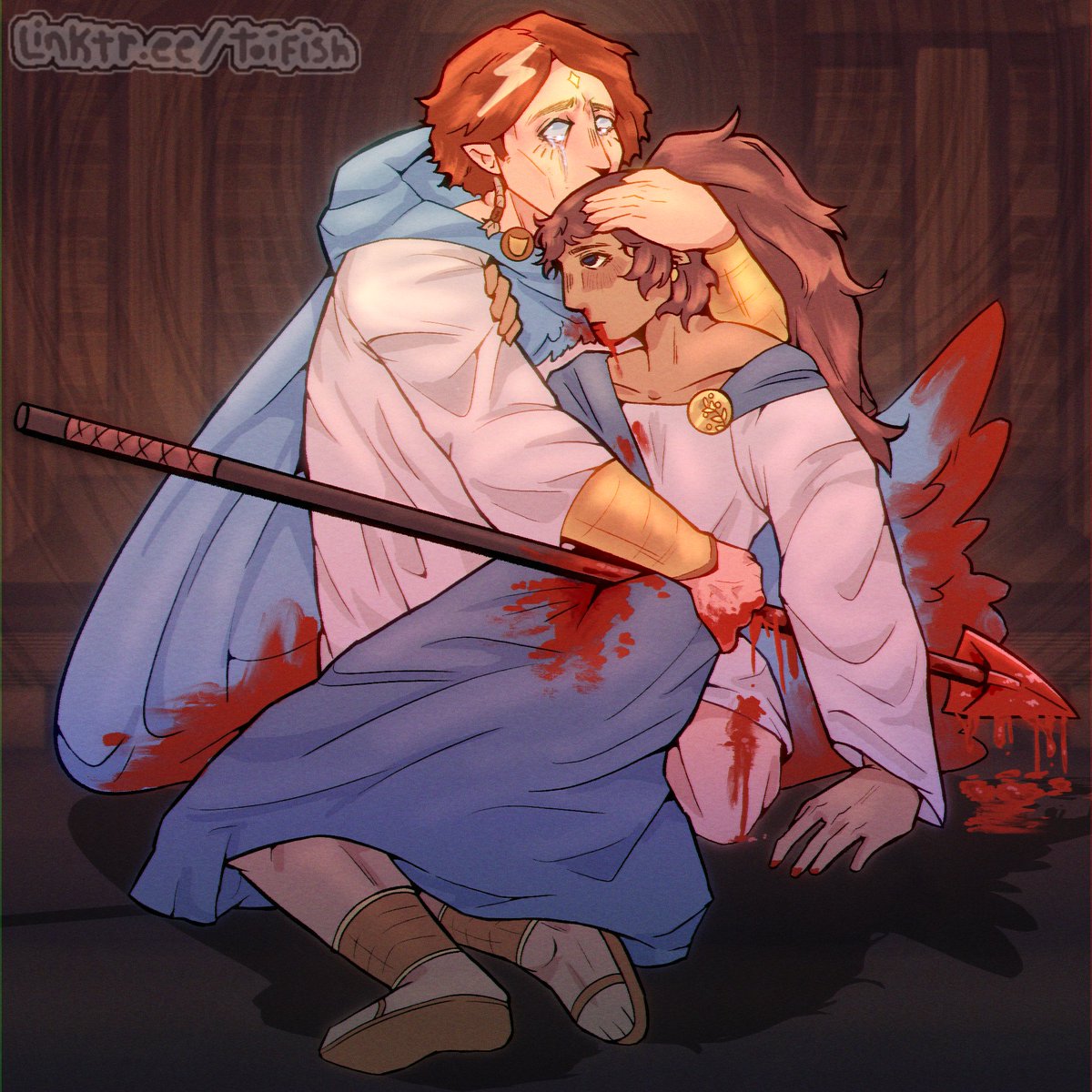toifish5's tweet photo. Old friend 
(Athena&amp;Pallas)

Old art too, I realised I've never posted this here before LMFAO
#Athena #Pallas https://t.co/rxHzuDFm4V