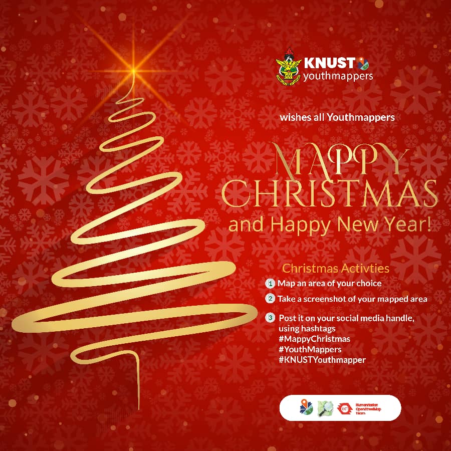arthur_gaisie's tweet photo. As we celebrate the Holiday season. I'm excited to share our #MappyChristmas activity with you. Using ID Editor to map a community In Kumasi. 
#KNUSTYouthmappers
#MappyChristmas
#Youthmappers https://t.co/1H9dFf5yjl
