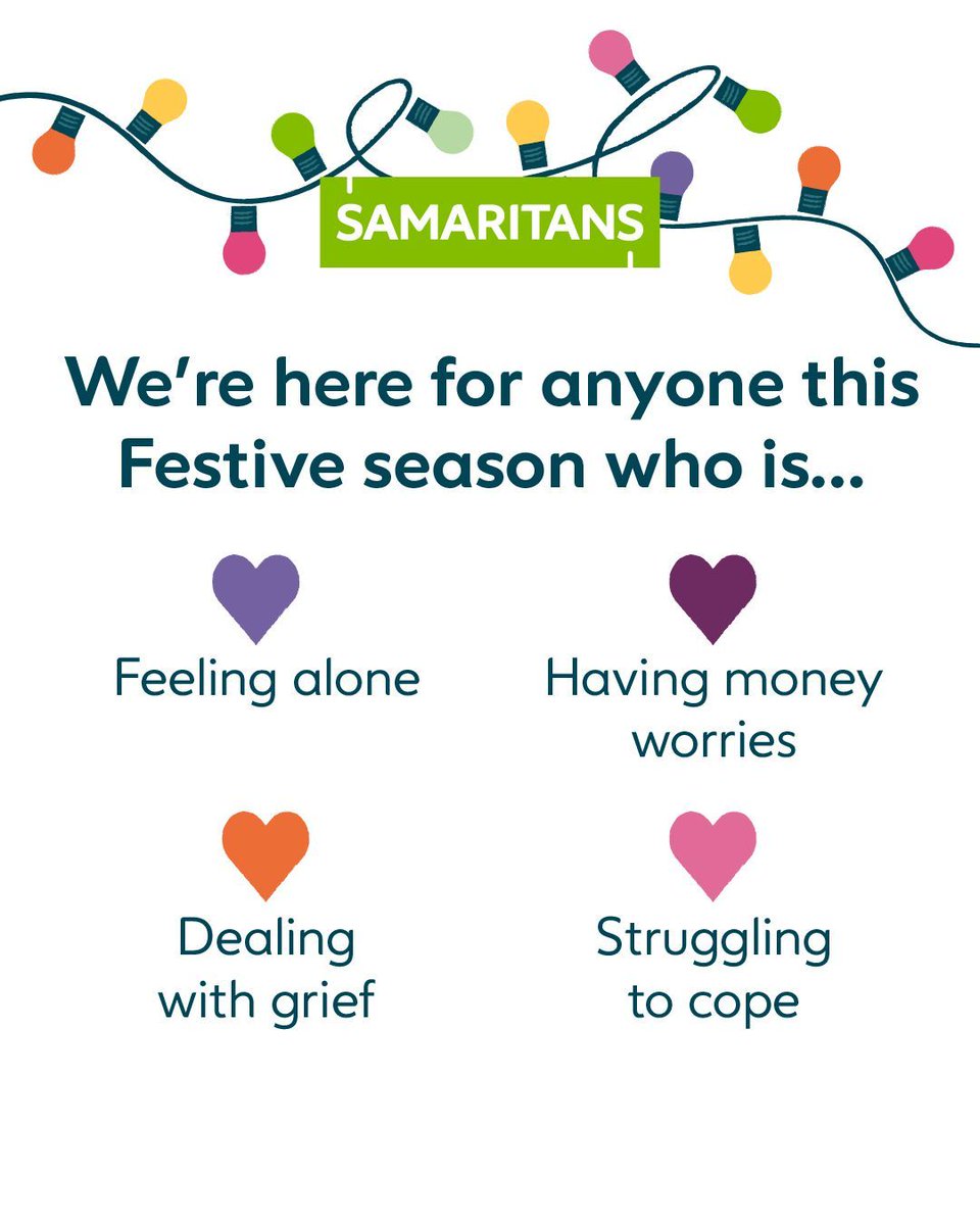 Winter and the holiday season can be a difficult time for many people. Remember, you can talk to  about anything that's on your mind. Call for free day or night on 116 123 #SamaritansIreland #christmas #Samaritans