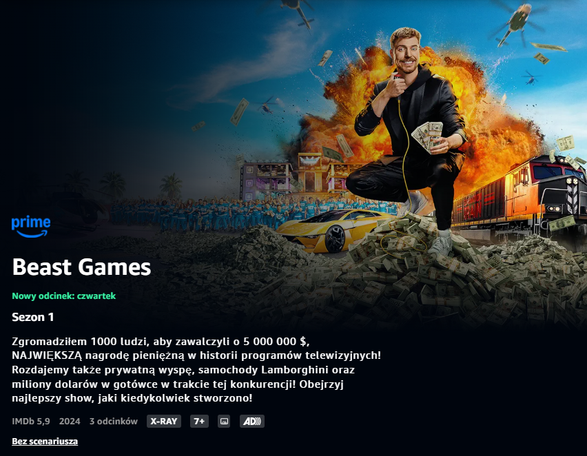 szylish_guy0025's tweet image. Jak sobie bardziej popsuć Święta po seansie MUFASY? Oglądając dostępne trzy odcinki reality show, w którym Mr Beast torturuje na naszych oczach swoich uczestników.

Strona na Wikipedia o problemach #BeastGames jest większa niż o samym programie. Serio. #BeastGamesOnPrime