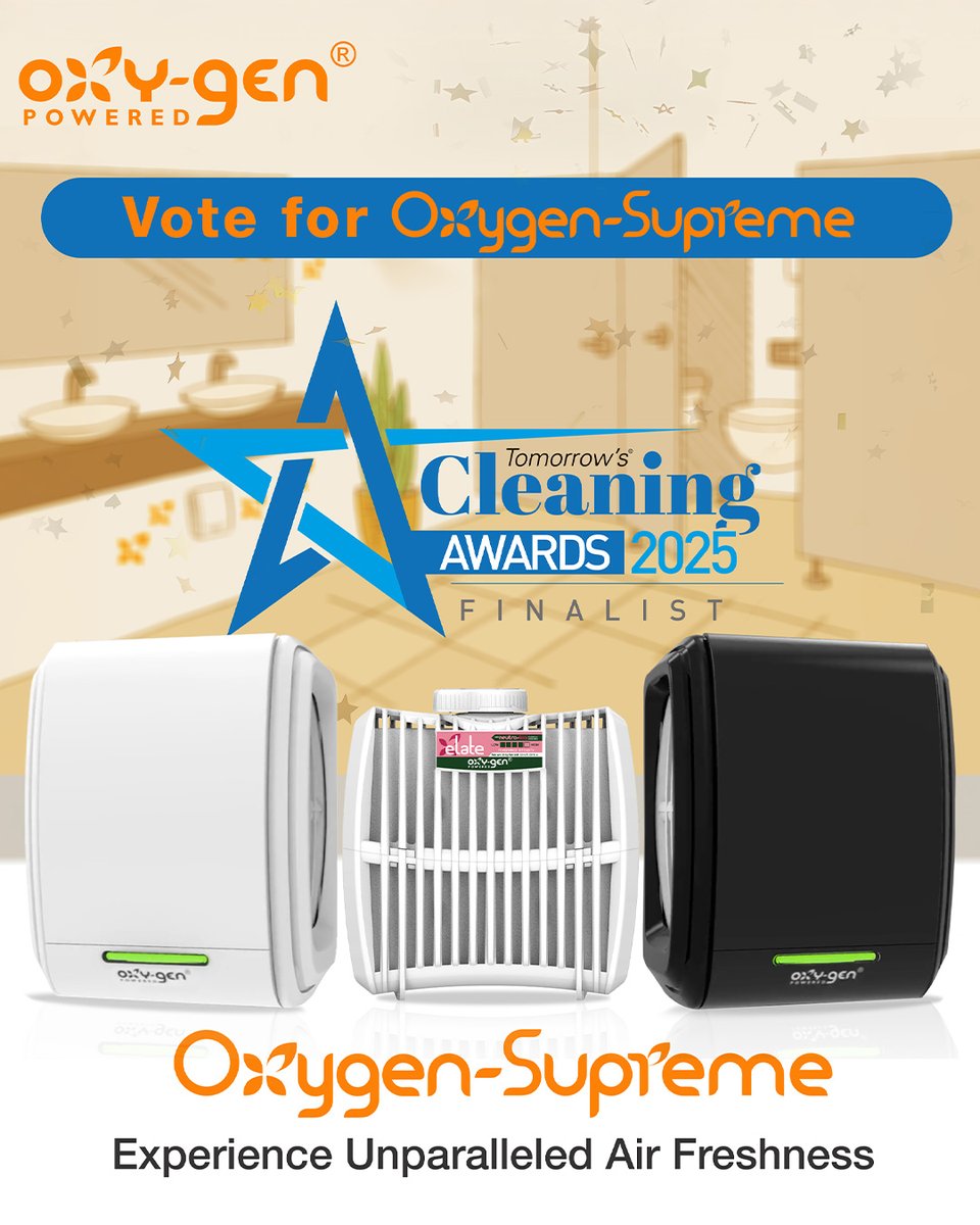 More Exciting News! The Tomorrow’s Cleaning Awards Guide 2025 is out, and we’re honored to announce that Oxygen-Supreme is a finalist! 
Vote for Oxygen-Supreme here: surveymonkey.com/r/TCAwards2025
#TCAwards2025