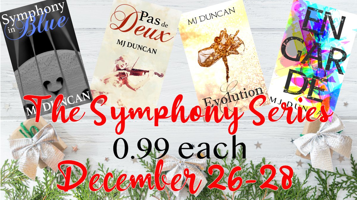 Speaking of books... I've run into a technological snag getting THE PLUS ONE out, but you can pick up each of the books in the Symphony Series for 0.99 for the next few days to hold you over until it's ready to go!

Find them all on my Amazon page ➡️ author.to/MJDuncanBooks