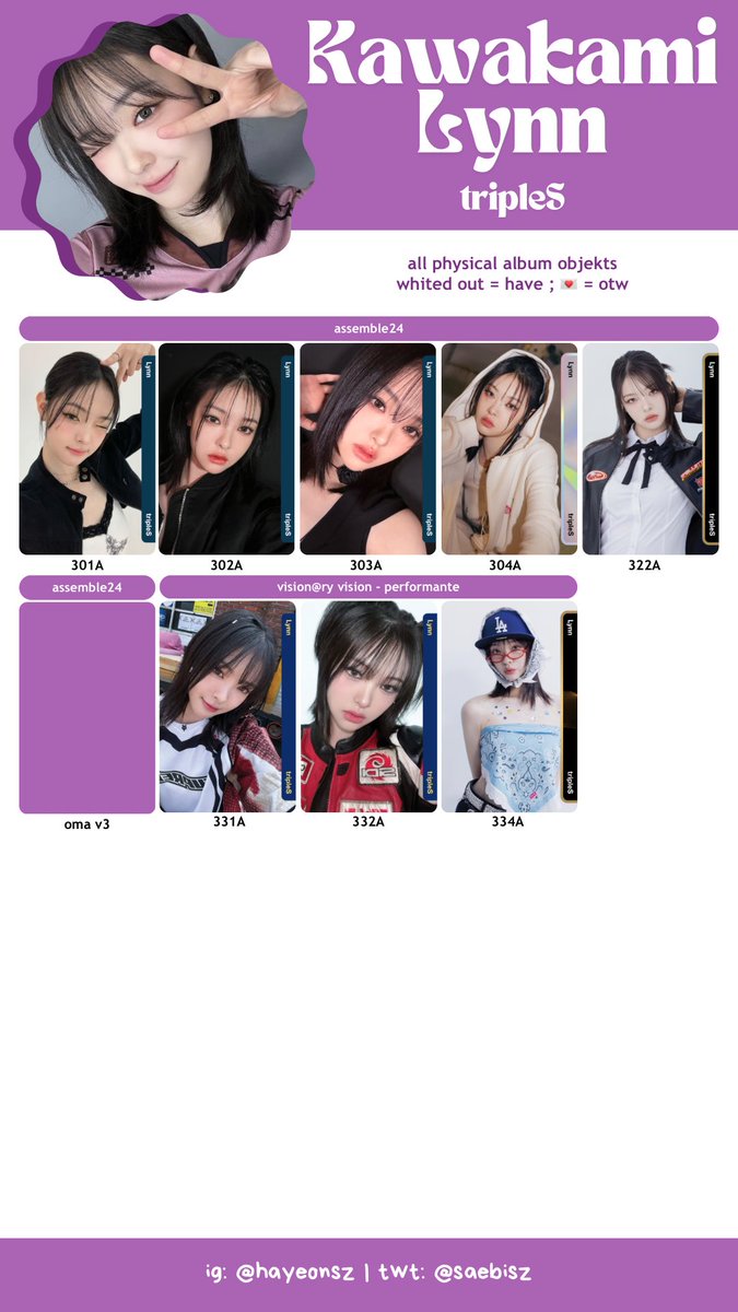 triples 트리플에스 physical objekt photocard 포토카드 template