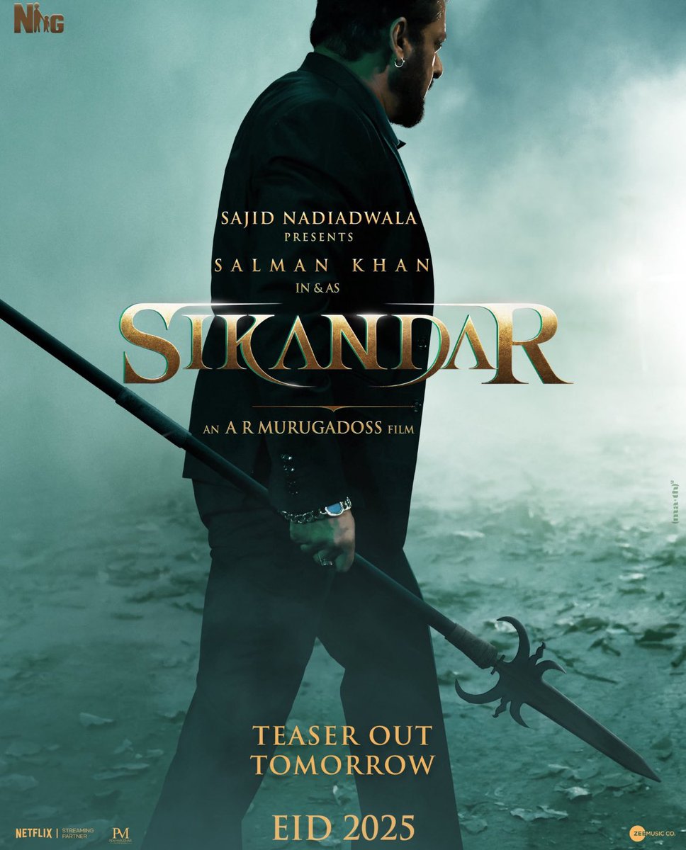Class + Mass Poster 

Bhai is Back with #SikandarTeaser tomorrow 

Excited for Eid 2025