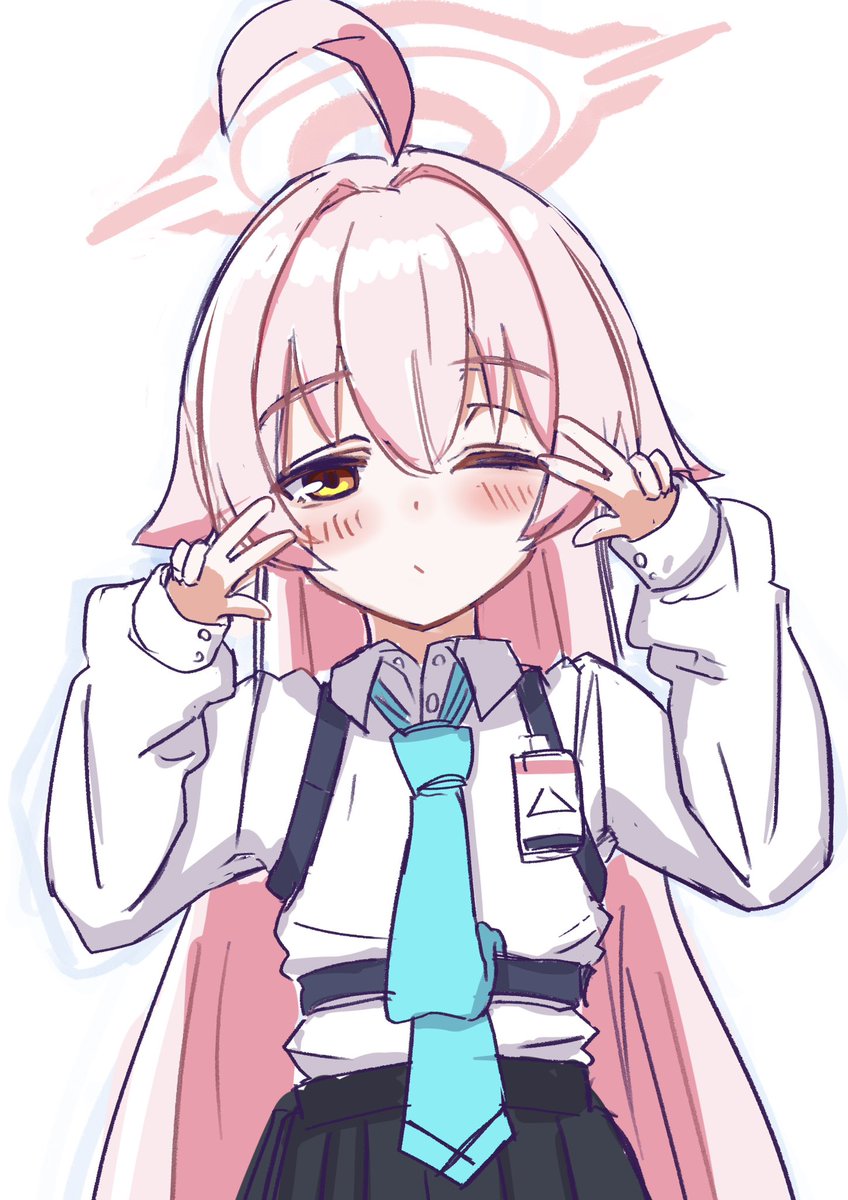 ホシノ「照れWぴーす ホシノ 」|伊富緑色　サンアカ2 No.3お疲れ様でした。のイラスト