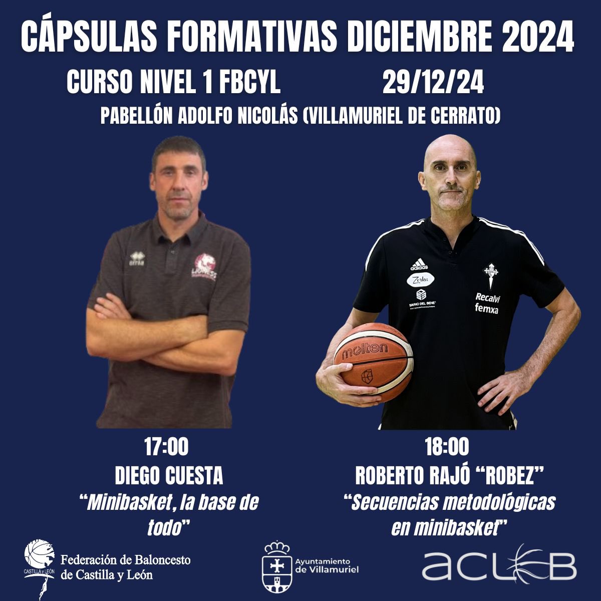 ACLEBaloncesto's tweet photo. 📝FORMACIONES📝

I CLÍNIC CD CARBAJOSA

🗓️29/12/24
⏰10:30 - 14:00
📍P. Carbajosa (Carbajosa de la Sagrada)
✅https://t.co/cvI1M7lydS

CÁPSULA FORMATIVA DICIEMBRE 2024

🗓️29/12/24
⏰17:00 - 20:00
📍P. Adolfo Nicolás (Villamuriel)-ZOOM
✅https://t.co/6mAIvtBVv3

#FormacionesACLEB https://t.co/UNx4Y1uScF