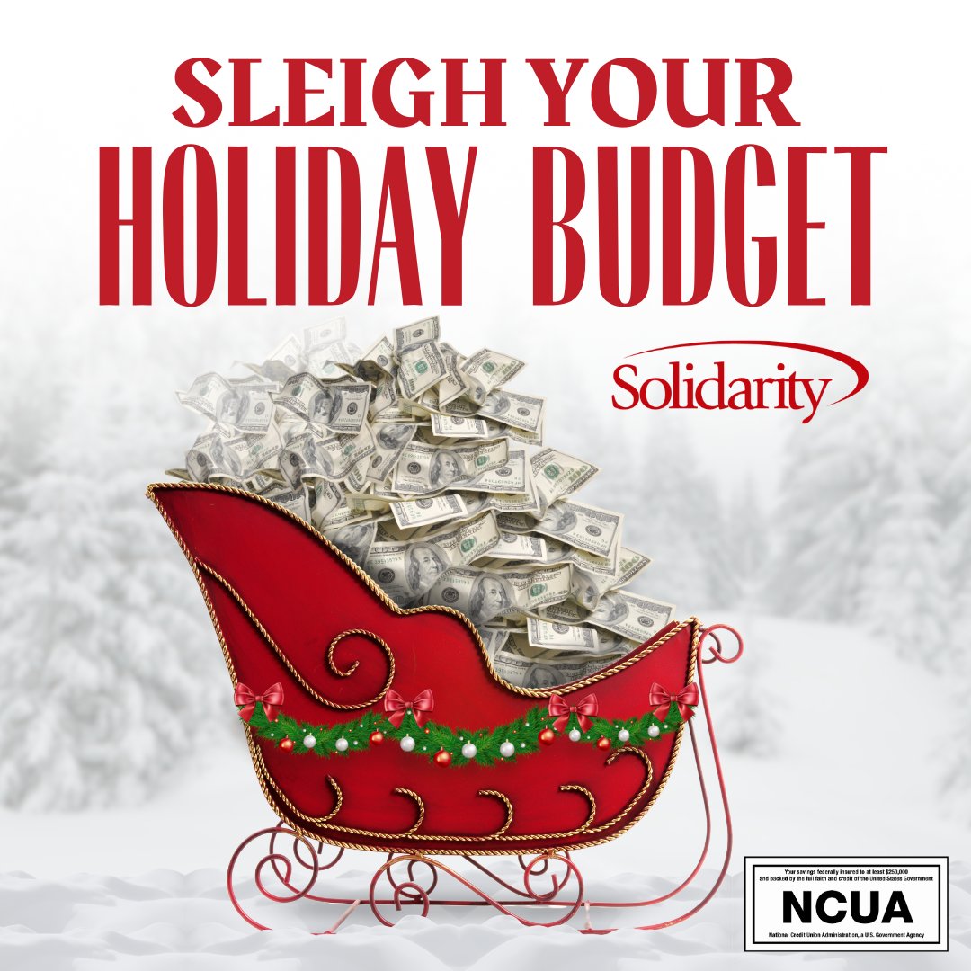SolidarityCU's tweet photo. Our Christmas Club is just right! 🎅

Save at your own pace, and utilize our payroll deduction. Your savings will be available in October, just in time for your holiday shopping. Click here: https://t.co/DyST7HNzEe.

Member NCUA

#ChristmasClub #StartSavingToday https://t.co/IlGXA6mOl4