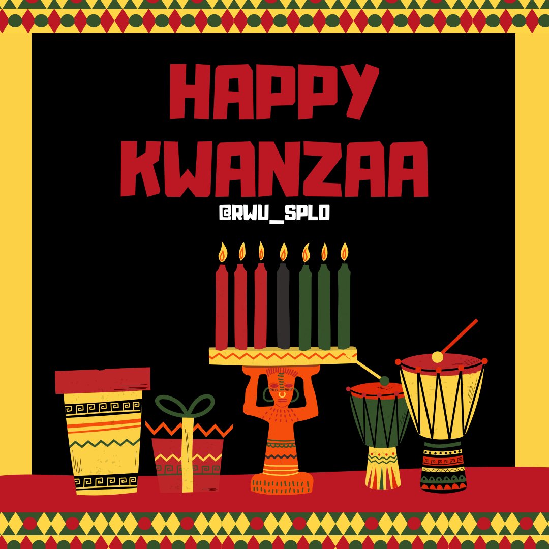 RWU_SPLO's tweet photo. Happy Kwanzaa Hawks, we hope that you have a wonderful holiday! 🕯️ https://t.co/yMxD6gjLla