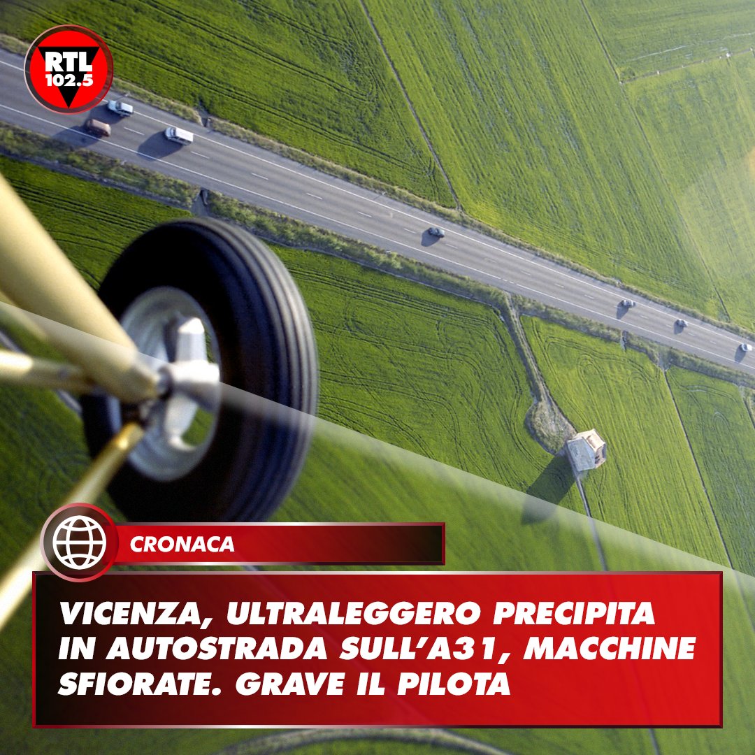 rtl1025's tweet image. 🔴 Un appassionato di #volo è rimasto gravemente #ferito, questa mattina, nello schianto di un #ultraleggero a motore. Per cause da accertare, il pilota subito dopo il decollo ha capito che c'era qualcosa che non andava al motore e ha tentato un #atterraggio di emergenza