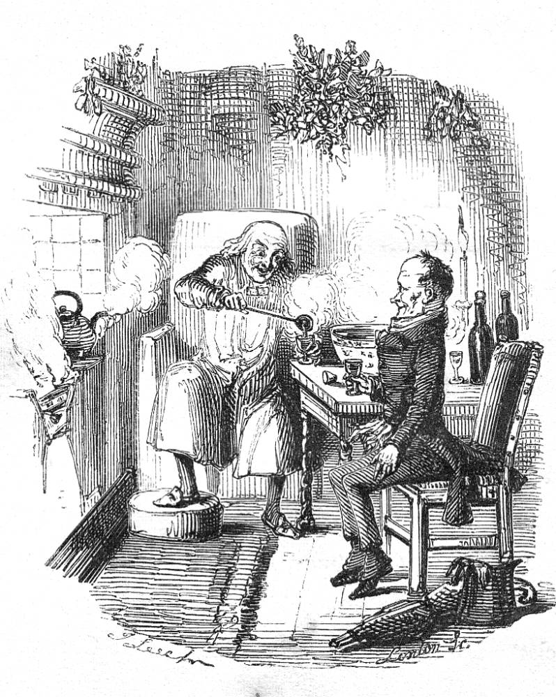 "Scrooge and Bob Cratchit, or The Christmas Bowl"--not so well known but a lovely picture of Scrooge reassuring his clerk that from now on, things would be very different for him!  By John Leech yet again.  He was a kindly soul. victorianweb.org/victorian/art/…