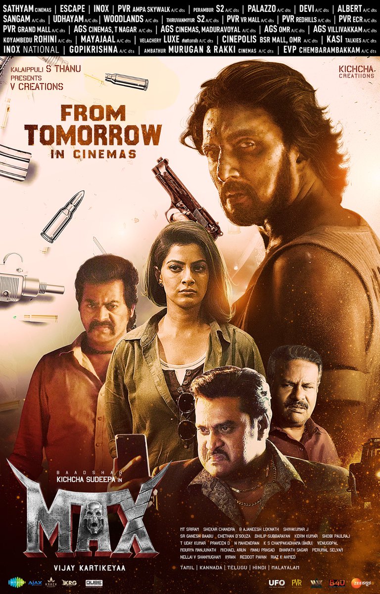 KicchaFansKarna's tweet photo. Max movie releasing tomorrow! 🎬🔥 Book your tickets now
#KssTeam
#MAX #MaxTheMovie
#ಮ್ಯಾಕ್ಸ್
@KicchaSudeep @Kichchacreatiin @theVcreations @TSrirammt @shivakumarart @vijaykartikeyaa @ganeshbaabu21 @KRG_Connects 
@RIAZtheboss @V4umedia_ @BallariKsss @KeshavKiccha1 @TeluguKicchaFC https://t.co/GfpuqL0lDM