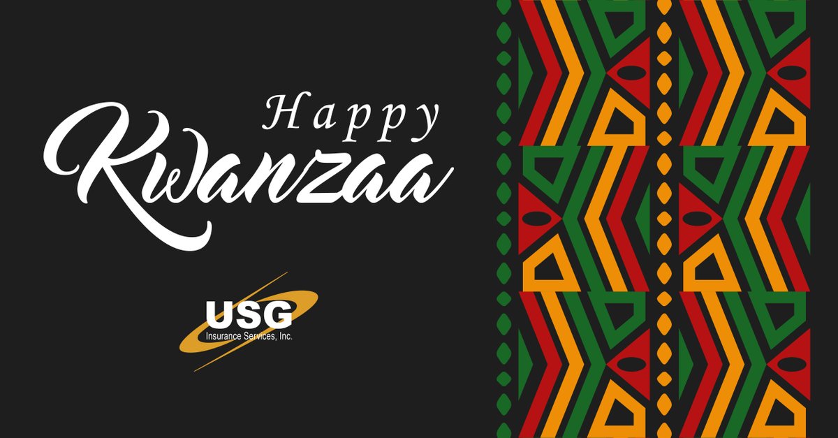 USGInsurance's tweet photo. To all of our partners who are celebrating, Happy Kwanzaa! https://t.co/k89KczVcyi