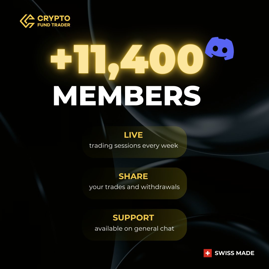 Join our discord to enjoy a community of +11400 traders. ✓Live Trading  Sessions. ✓Share Your Trades and Withdrawals. ✓Support Available 24/7.  ➡️https://t.co/dQTjVT5TOU