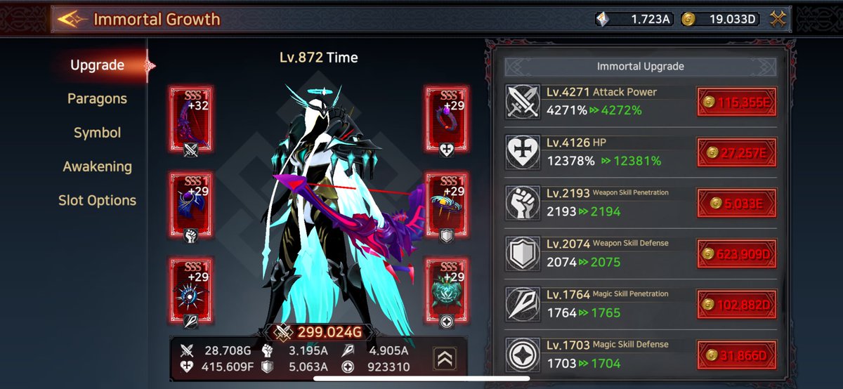 timelord1997's tweet photo. @immortalrising2 target before 2025
1/ complete the hell challenge
2/ complete the dungeon challenge (full level 41)
3/ full sss2 equipment (sss2 front arc)
4/ desire to enter the top 3000 arena
Here is my pre-2025 gaming schedule
#ImmortalRising2 #IR2Resolutions https://t.co/4v3TebZsiF