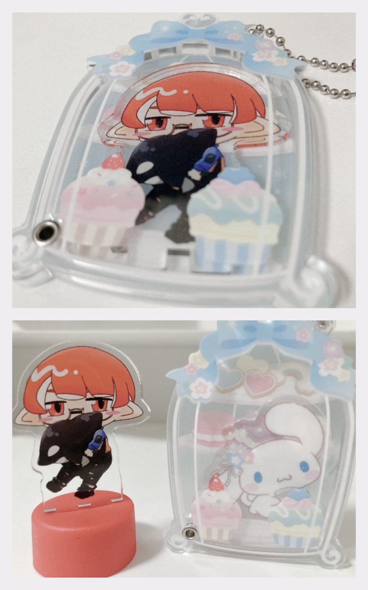 noruorca's tweet photo. 相互(@PomPom_yukichi)さんから、うちよそアクキーと自🦑アクスタを頂きました…‼️‼️💖😭

本当にかわいい…嬉しい~！！😭😭✨✨大切にします！！！！ありがとうございます！！！😭🫶💖 https://t.co/KPGV1vgjY4