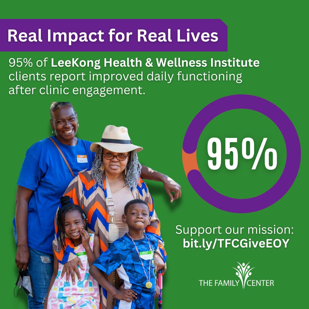 The wellness of the next generation is in our hands. The LeeKong Health &amp; Wellness Institute has been proven to significantly impact the lives of New Yorkers with 95% of participants citing improved functioning! Stand with us in the fight for impact: bit.ly/TFCGiveEOY.