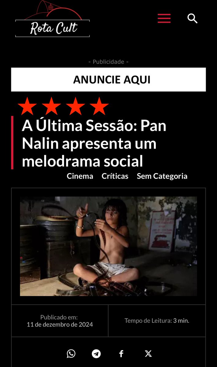 What an incredible week! Brazil, you've made our Christmas truly unforgettable, and your theatrical release has filled us with renewed hope for the future of cinema in 2025. 🎄 🙏 
To New Light. New Stories. New Films. 
🎥 🎦 🎭