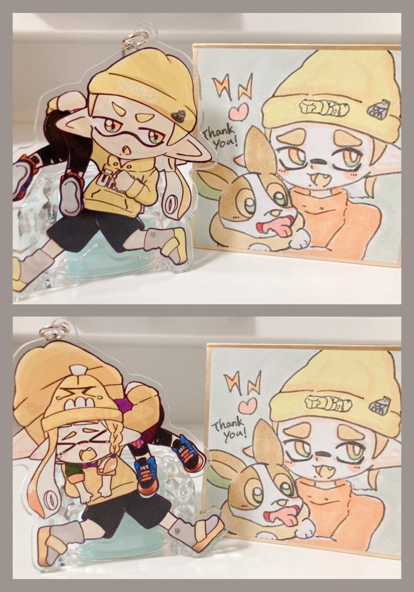noruorca's tweet photo. 相互(@PomPom_yukichi)さんから、うちよそアクキーと自🦑アクスタを頂きました…‼️‼️💖😭

本当にかわいい…嬉しい~！！😭😭✨✨大切にします！！！！ありがとうございます！！！😭🫶💖 https://t.co/KPGV1vgjY4
