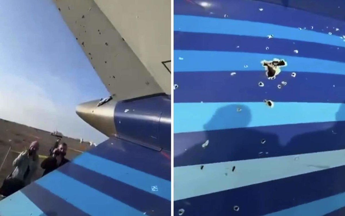 AzeriTimes's tweet photo. What we know so far on the Plane Incident (as confirmed by pro-government media):
1.Attack by Russian Air Defense: The plane was hit by a Russian Pantsir air defense system.
2.Denied Emergency Landing: Russia refused to allow the damaged aircraft to land at three nearby airports, despite its critical condition.
3.GPS Jamming: The plane was subjected to extreme GPS jamming, forcing it to divert over the Caspian Sea and eventually land in Aktau, Kazakhstan.
4.Intent to Conceal Evidence: The diversion to fly over Caspian Sea was a deliberate attempt to have the aircraft crash into the sea, eliminating any evidence of an attack.
5.Demands from Azerbaijan: The Azerbaijani government demands official recognition, a formal apology, and accountability for those responsible for the attack.
