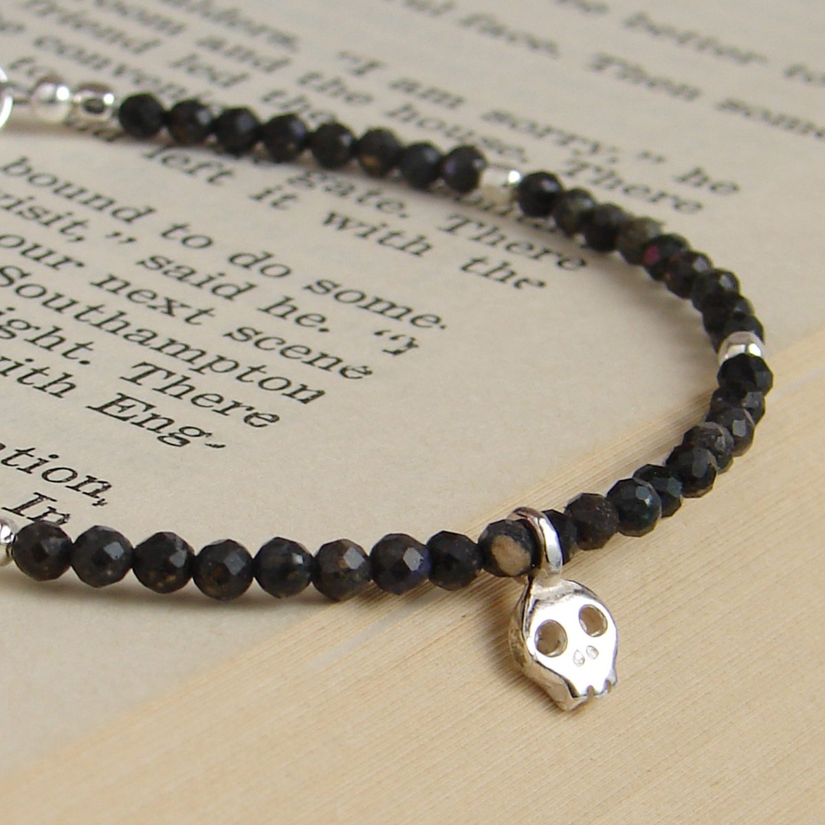 JewelryByMikako's tweet image. Small Skull Bracelet ~ Black Opal Bracelet ~ Dainty Gemstone Bracelet ~ Halloween Bracelet ~ October Birthday ~ Layering Bracelet tuppu.net/f5ed6365  #StackableBracelet
