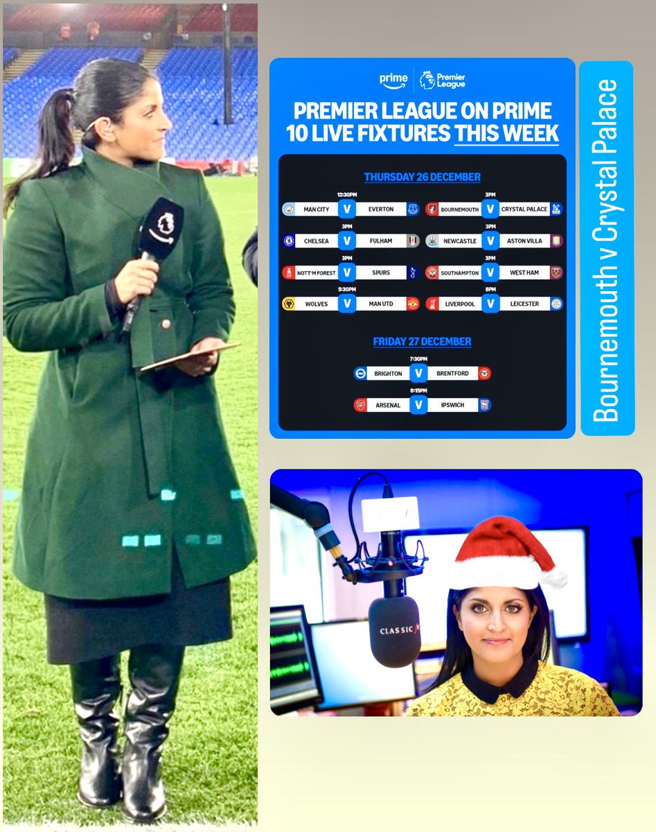 Karthi Gnanasegaram (@karthisport) on Twitter photo Busy Boxing Day for a sixth season with <a href="/primevideosport/">Amazon Prime Video Sport</a> starting with Bournemouth v Crystal Palace from 2.30. Followed by a slight change of pace with Calm Carols on @classicfm from 10pm (traffic allowing 😬🤞🏽) Busy Boxing Day for a sixth season with <a href="/primevideosport/">Amazon Prime Video Sport</a> starting with Bournemouth v Crystal Palace from 2.30. Followed by a slight change of pace with Calm Carols on @classicfm from 10pm (traffic allowing 😬🤞🏽)
