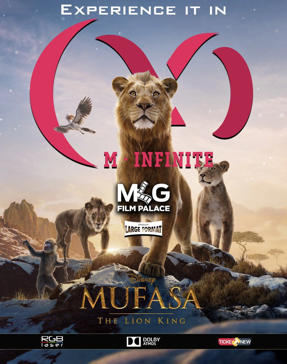 MKGFilmPalace's tweet photo. Watch #Mufasa #TheLionKing in #MInfinite #PremiumLargeFormat only at #MKGFilmPalace !
Experience it in Tamil + 3D + PLF + RGB + Atmos https://t.co/hHyPV8xr6w