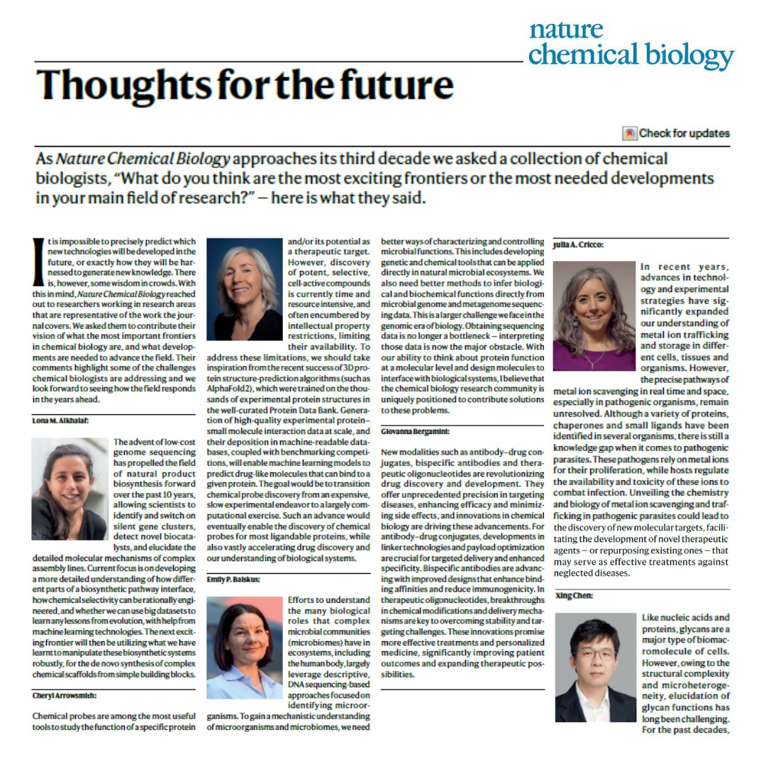 IBR (@ibr_conicet) on Twitter photo In the current issue of <a href="/nchembio/">Nature Chemical Biology</a>, <a href="/Juli_Cricco/">Juli.Cricco</a> and a distinguished group of chemical biologists from around the world share their views on what they consider to be the most exciting frontiers in their main field of research! 👉doi.org/10.1038/s41589… In the current issue of <a href="/nchembio/">Nature Chemical Biology</a>, <a href="/Juli_Cricco/">Juli.Cricco</a> and a distinguished group of chemical biologists from around the world share their views on what they consider to be the most exciting frontiers in their main field of research! 👉doi.org/10.1038/s41589…