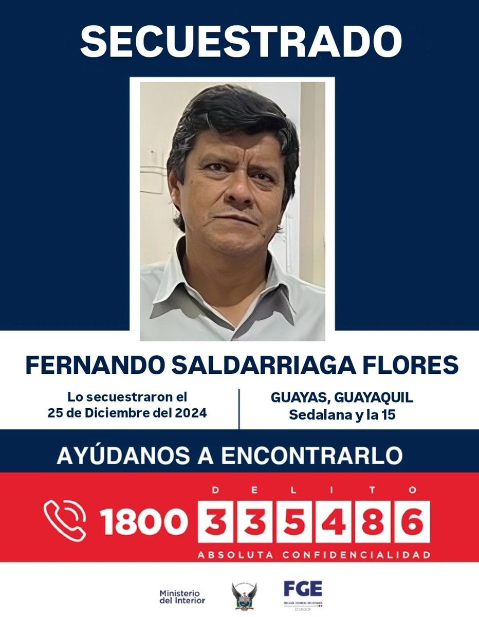 EmergenciasEc's tweet photo. #DesaparecidosEcuador
Ayuden a compartir por favor, gracias https://t.co/dznECOKuIC