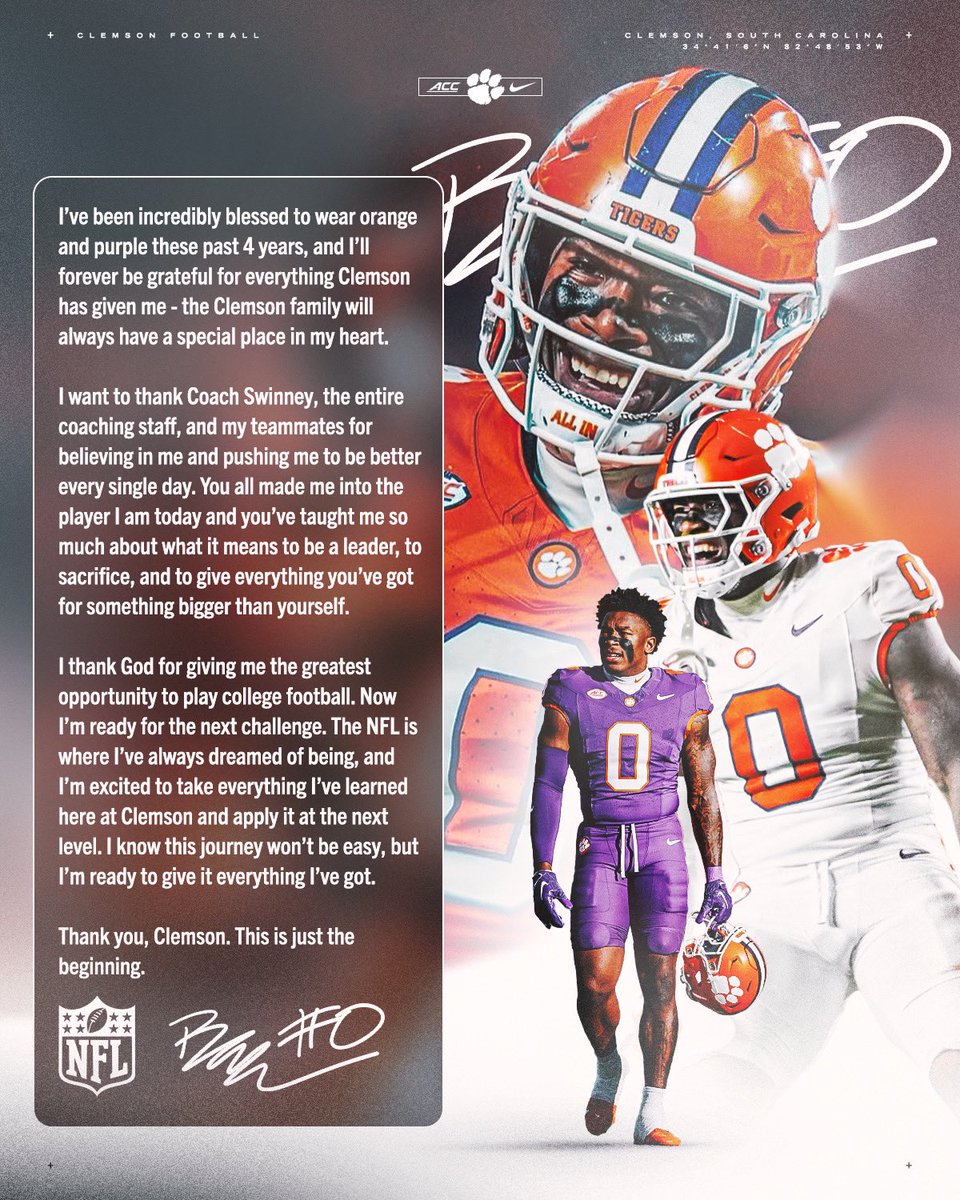 Thank you Clemson University.