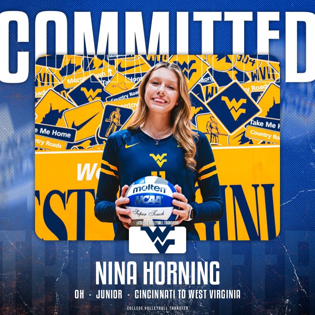 College VBall Transfers (@cvbtransfers) on Twitter photo 𝗧𝗿𝗮𝗻𝘀𝗳𝗲𝗿
✏️: Nina Horning
🏐: OH
🎓: Junior
⬅️: Cincinnati
➡️: <a href="/WVUVolleyball/">WVU Volleyball</a>
❌: <a href="/Neenahtee/">Nina Horning</a>
#CollegeVBTransfers | #NCAAWVB 𝗧𝗿𝗮𝗻𝘀𝗳𝗲𝗿
✏️: Nina Horning
🏐: OH
🎓: Junior
⬅️: Cincinnati
➡️: <a href="/WVUVolleyball/">WVU Volleyball</a>
❌: <a href="/Neenahtee/">Nina Horning</a>
#CollegeVBTransfers | #NCAAWVB