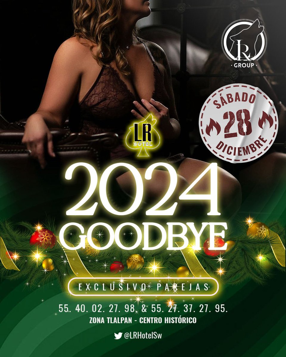 Este fin de semana cerremos en el año de la mejor manera en <a href="/LRHotelSw/">Hotel LR SW</a> y brindemos por todas las fantansias cumplidas, tantos sexys recuerdos  y nuevas amistades 🔥.
Tendremos música en vivo 🎶 y el mejor ambiente para ti.

📲 55 4002 2798