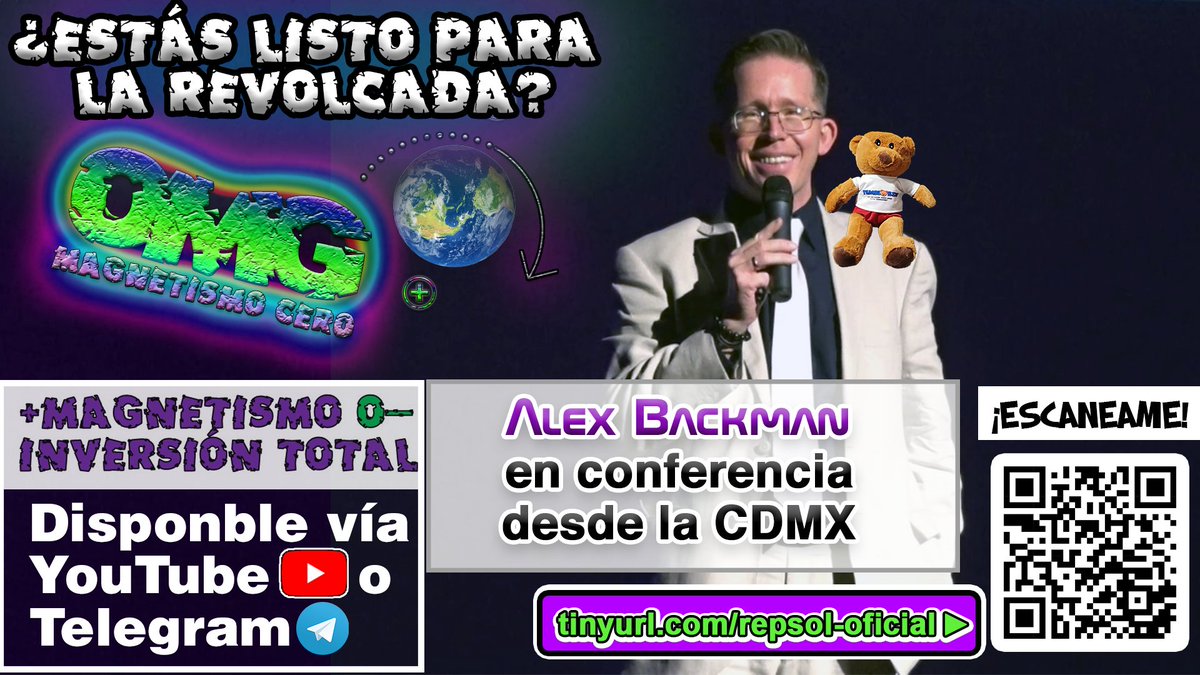 alexbackman619's tweet photo. ยฟESTรS LISTO PARA LA REVOLCADA? 0 MAG โข MAGNETISMO 0 + INVERSIรN TOTAL - Conferencia con Alex Backman (Disponible vรญa Youtube o Telegram โข $500.00 MXP o $ 25 USD) Visita la tienda REPSOL-OFICIAL para obtener acceso en https://t.co/bQIQ71SgF4 #alexbackman #conferencia #OMAG https://t.co/VcZVI0mv4A