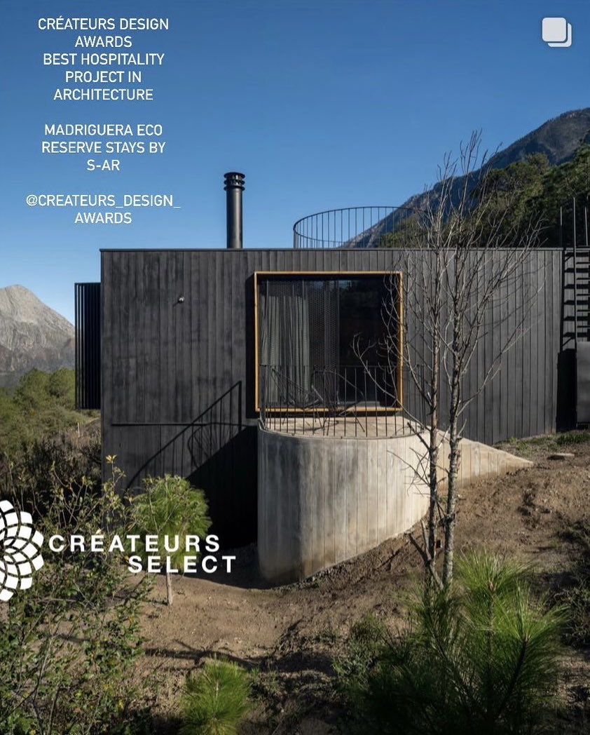 Nuestra obra Madriguera Eco Reserve Stays ha sido nominada en los Créateurs Design Awards <a href="/CDA_Awards/">Créateurs Design Awards</a> dentro de la categoría Best Hospitality Project in Architecture.

createursdesignawards.com/2025