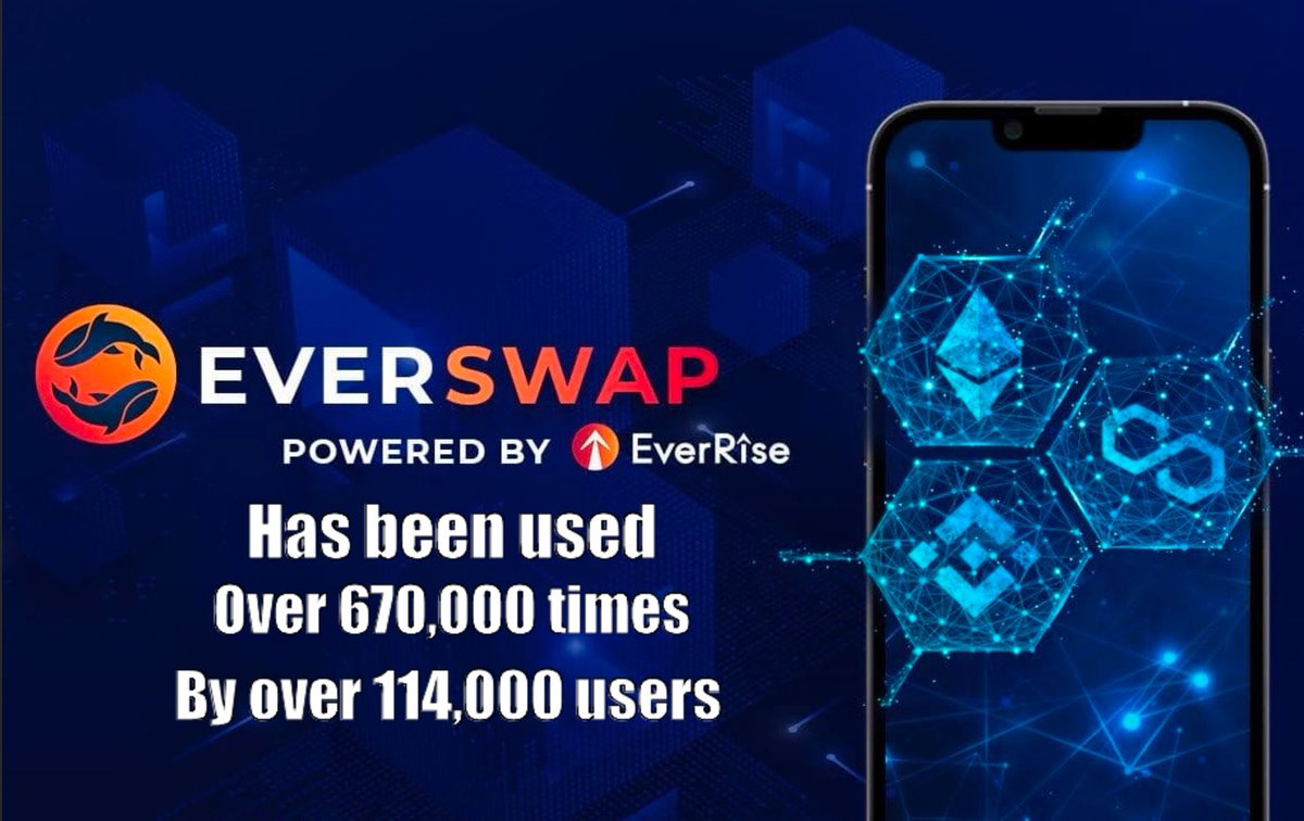 EverSwap has been used over 670,000 times 
by over 114,000 users 
A quick simple and easy to use swap 
Why not try it today ? 
At <a href="/EverRise/">EverRise</a> 

 #EverRise  #RiserBotz #RISERS  $RISE #EverRevoke  #EverRiseNFTs  #EverOwn #EverBridge #BNB #BSC #POL #ETH #AVAX  #Ethereum  #Binance￼