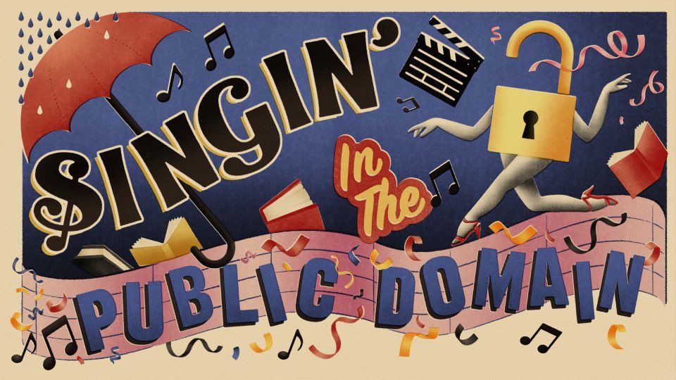 When the clock strikes midnight on January 1, creative works from 1929 &amp; sound recordings from 1924 will enter the public domain in the US, like:

⚓️ Popeye
🕵️ The Maltese Falcon
📖 The Sound and the Fury
🇮🇹 A Farewell to Arms
🏠️ A Room of One's Own
🙌 Hallelujah
&amp; more!

🧵👇