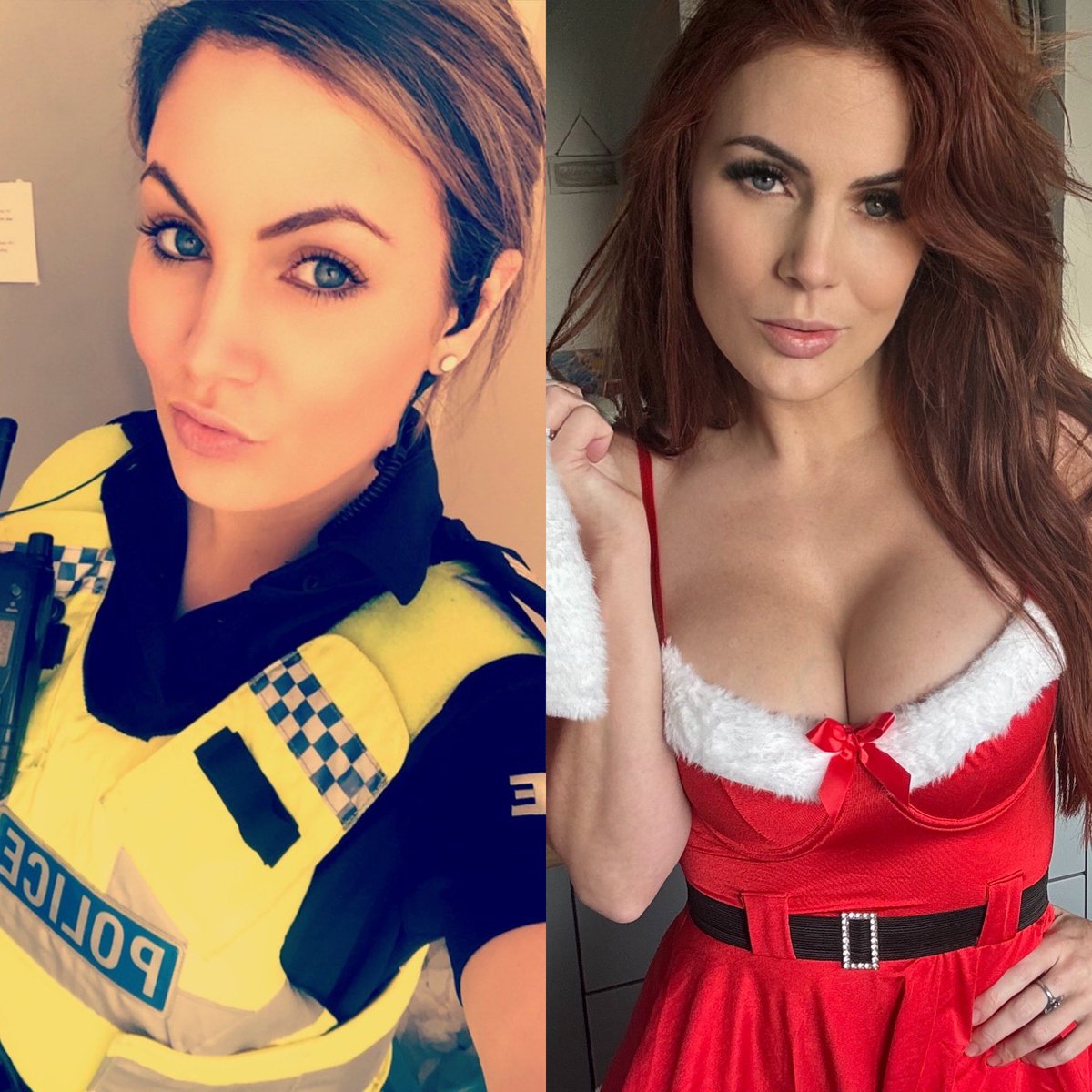 Theleaways's tweet photo. Have you been naughty or nice? Which version of me visited you this year? 👮🏼🎁 https://t.co/IoJFFGIIir