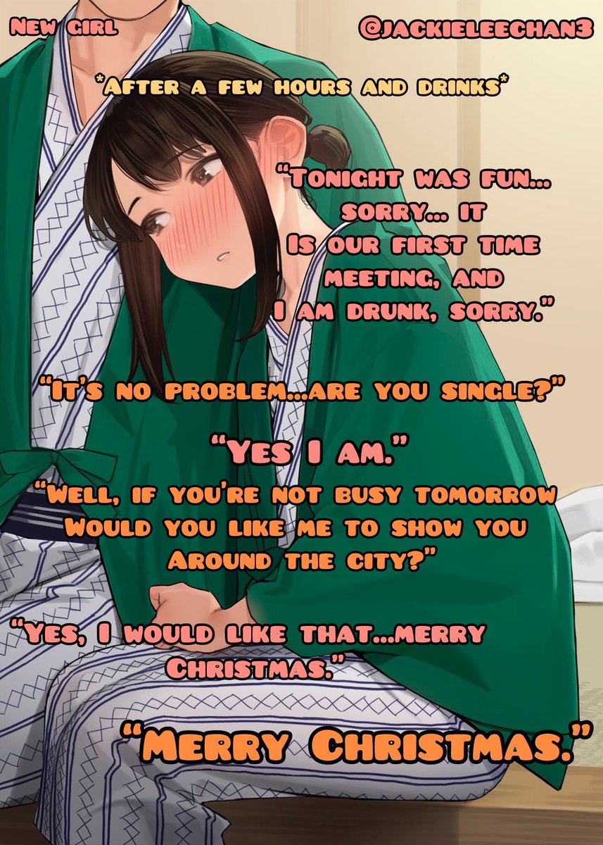 Jackieleechan3's tweet photo. The Cucks Christmas Party Last Part

Sometimes, there are Christmas miracles. It looks like Santa gave you the girl of your dreams. 

 Merry Christmas! This was a good ending! Should I make a Bad ending?😈
#lewdrp #sexrp #openrp #blackedrp #ntrrp #blackedcaption https://t.co/tIJuaXu7NN